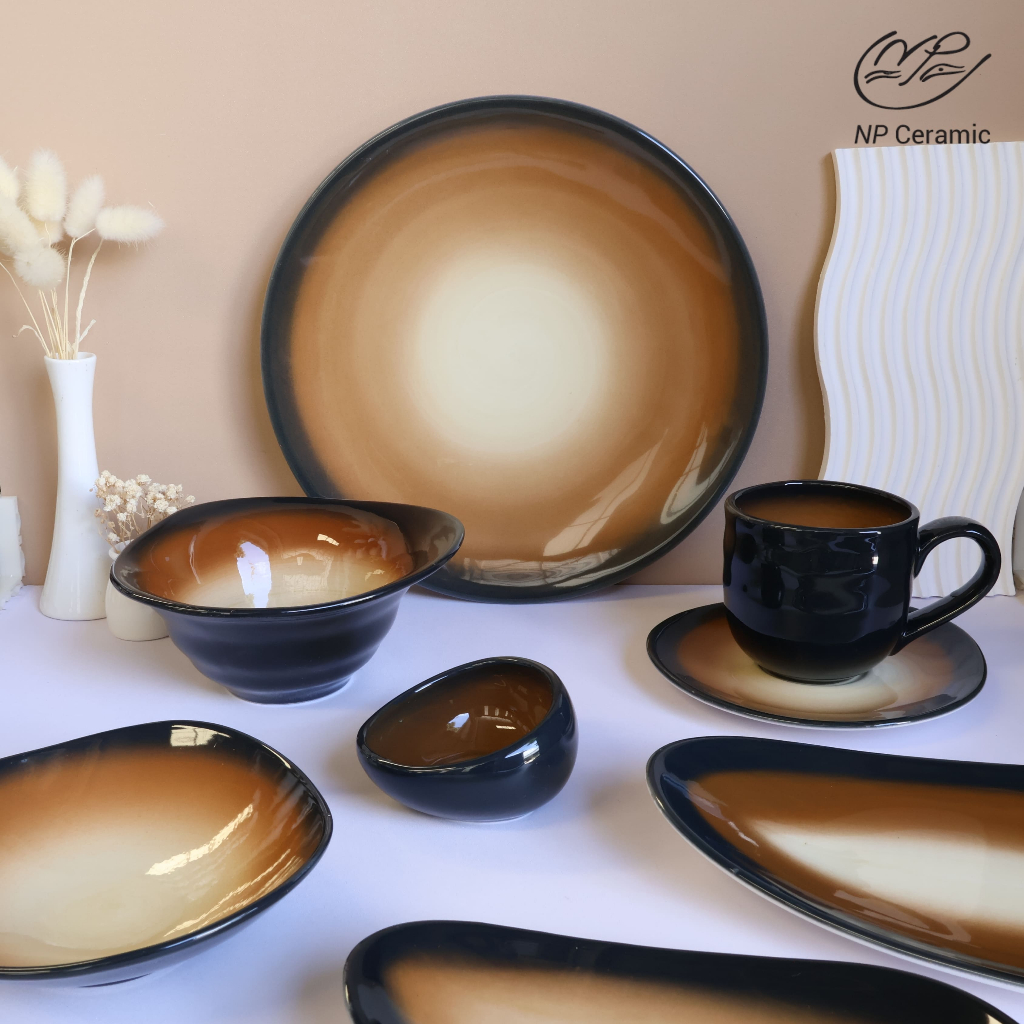 [ลดสูงสุด 80%] NP Ceramic จานชามเซรามิค สไตล์ญี่ปุ่น สำหรับตกแต่งโต๊ะอาหาร