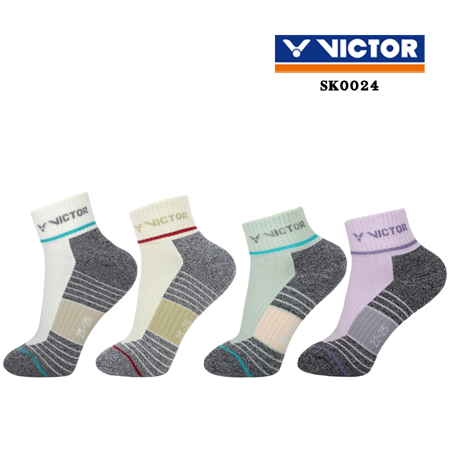 VICTOR ถุงเท้ากีฬาแบดมินตัน รุ่น SK0024 / SK2024 / SK1024