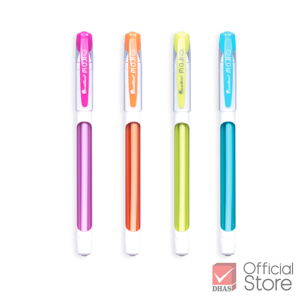 [แพ็ค 4 ด้าม] Quantum ปากกา ปากกาลูกลื่น โมจิ 0.29 น้ำเงิน คละสี จำนวน 4 ด้าม