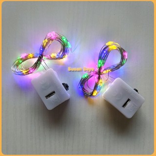 1Mไฟนางฟ้าLED สายไฟ ลวดโคมไฟลวดทองแดงกันน้ำไฟติดผนังแบบมีสาย…