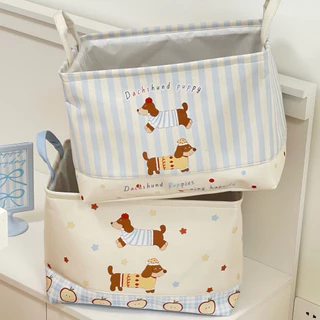 พร้อมส่ง ตะกร้าใส่ผ้า ลายน้องหมา Dashshund น่ารักสุดๆ ใส่ผ้า เก็บของ หรือตกแต่งห้องก็น่ารัก
