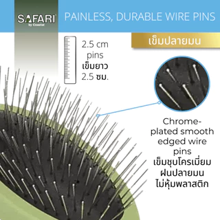 🇺🇸นำเข้าจาก USA🇺🇸 Safari by Coastal Pin and Bristle Combo Dog Brush แปลงขนสุนัข 2 ด้าน