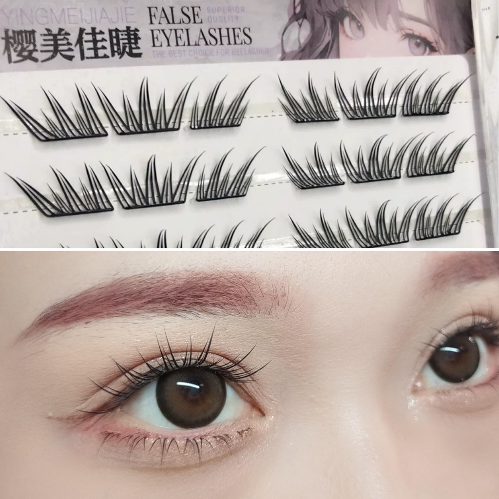 ขนตาปลอม รุ่น DEMI ขนตาปลอมแบบช่อ ยาว 8-12mm. มีแถบกาวในตัว ไม่ต้องใช้กาว เบาสบายตา ติดง่าย รวดเร็ว ใช้ซ้ำได้ ขนไม่แข็ง