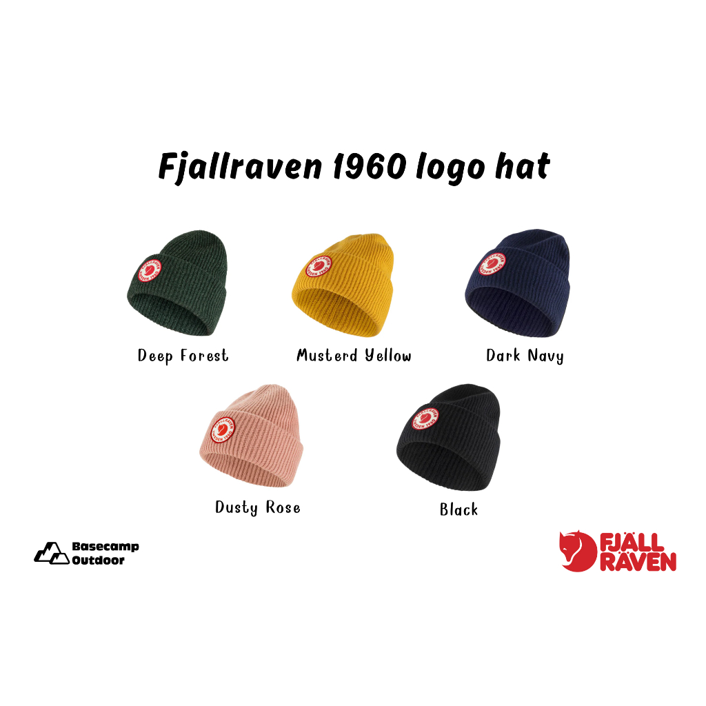 หมวกไหมพรมขนแกะ100% Fjallraven 1960 Logo Hat