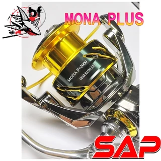 รอกสปินนิ่ง SAP รุ่น MONA PLUS ลูกปืน 7+1 🟡 อัตราทด 5:2:1 แขนหมุนเกลียว มีซีลกันน้ำ 4 จุด