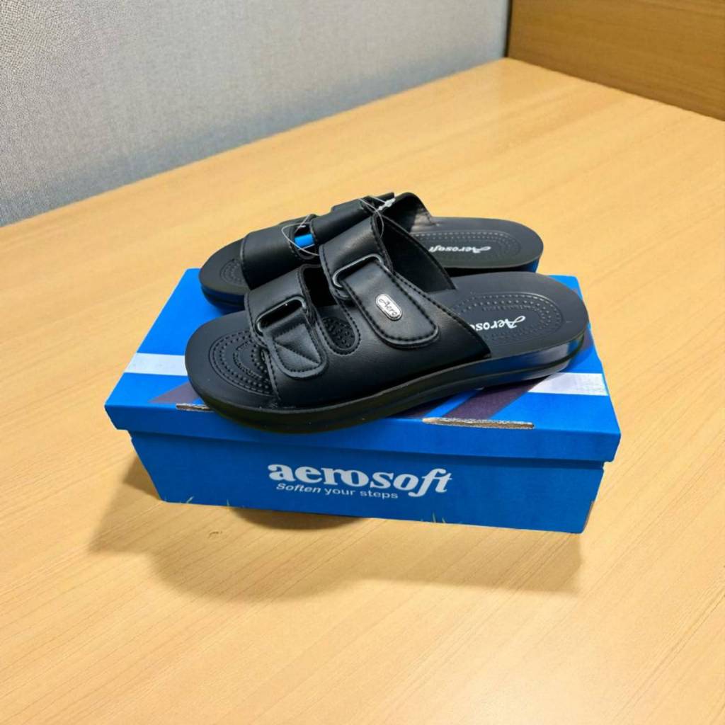 -Aerosoft 4142 รองเท้าแตะผู้ชายแบบสวม ยี่ห้อ Aerosoft รุ่น 4142 Size 38-45 มีบริการส่งด่วน