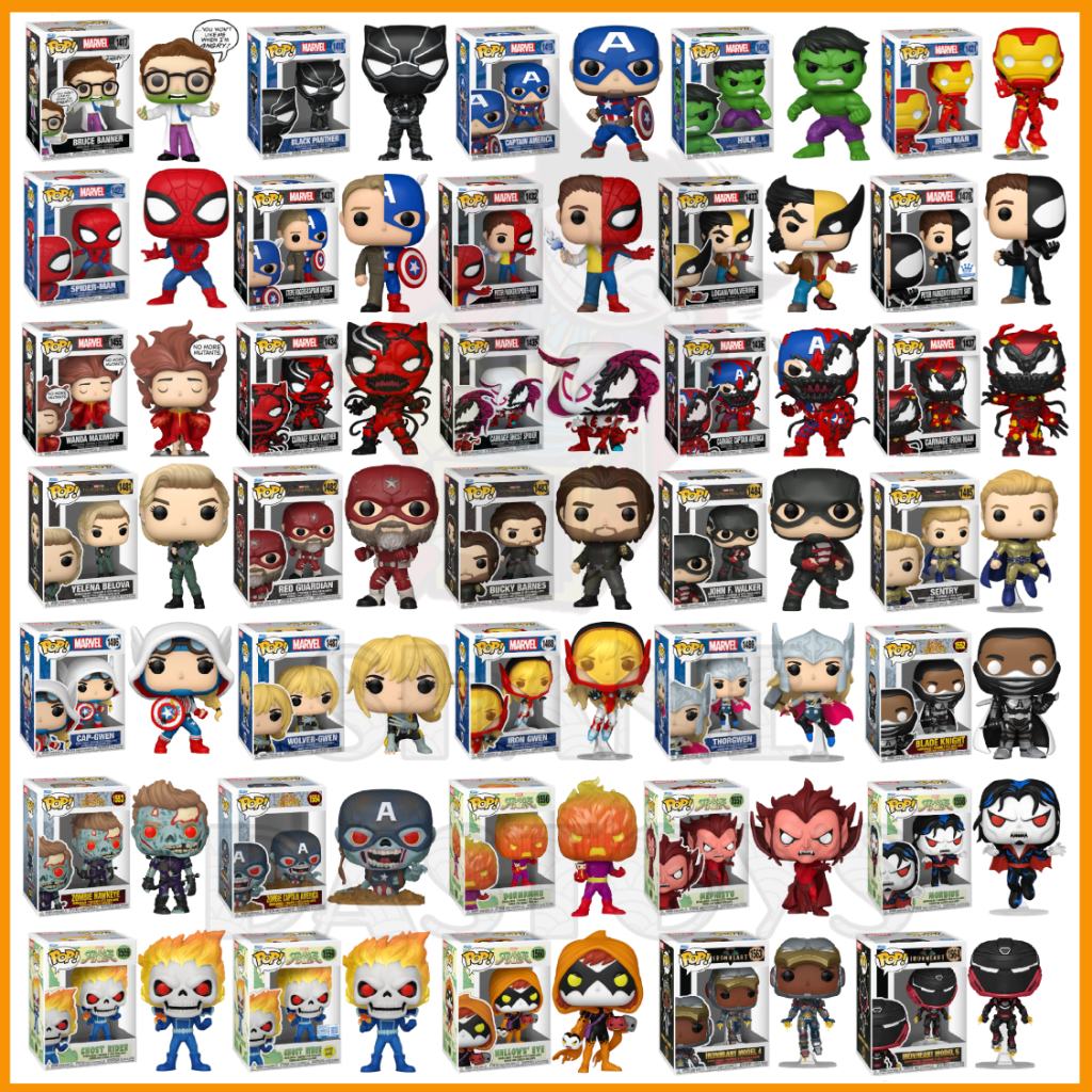 {PRE-ORDER} Funko Pop! MARVEL :Thunderbolts, Classic, Bruce, Wanda, Split, Carnage, Gwenverse, Strange Tales, Zombies