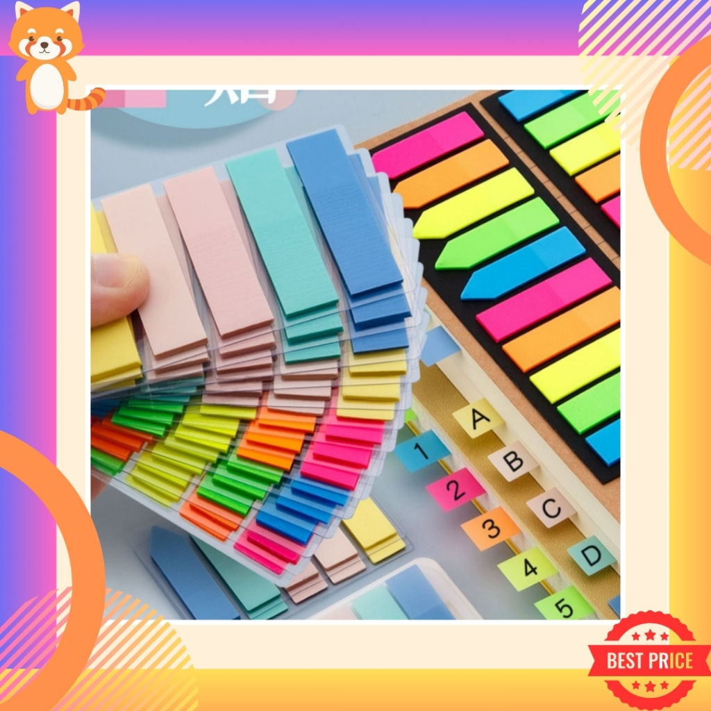 อินเด็กซ์ (Index) ที่คั้นหนังสือ กันน้ำ มี 5 สีต่อ 1 แบบ กระดาษโน๊ต พร้อมแถบกาว (Sticky Notes)