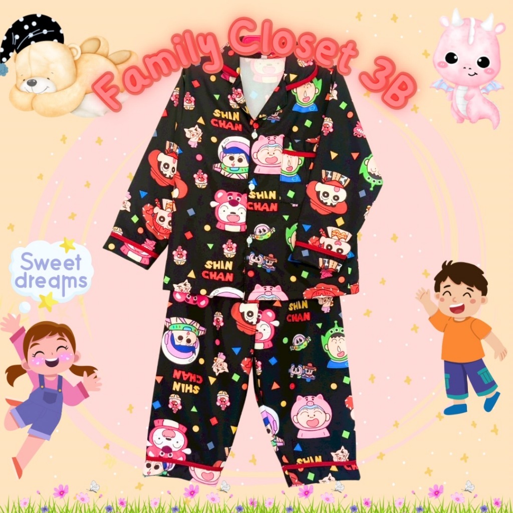 (20) ชุดนอนเด็กผู้ชาย ชุดนอนเด็กผู้หญิง ชุดนอนเด็กแขนยาวขายาว ลายเด็กชายเด็กหญิง ชุดนอนเด็ก ผ้าไหมอิตาลี ชุดนอนใส่สบาย - รูปที่ 5