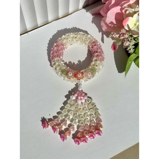 (พร้อมส่ง) พวงมาลัยลูกปัด พวงมาลัยลูกปัดดอกไม้ พวงมาลัยลูกปั…