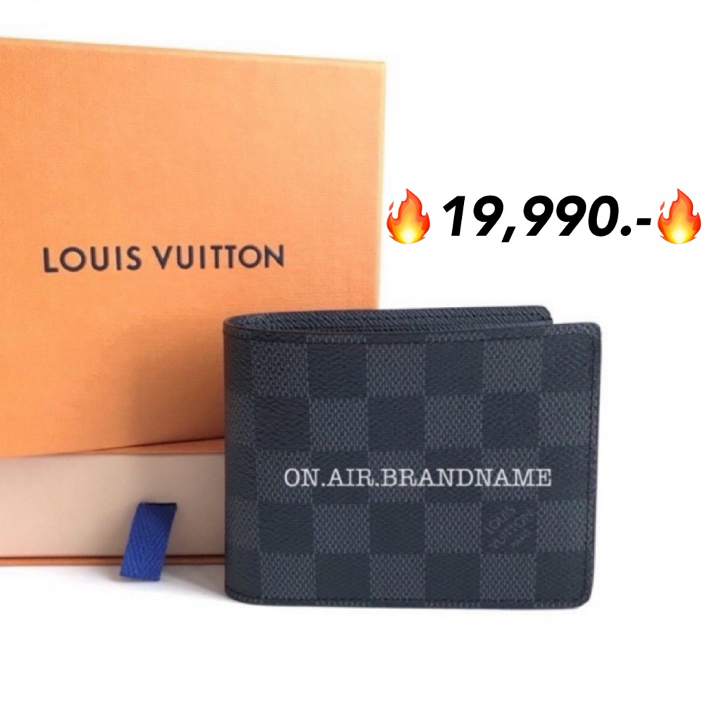 💯ของแท้ ถูกสุด New lv slender wallet graphite กระเป๋าสตางค์ ยอดนิยม