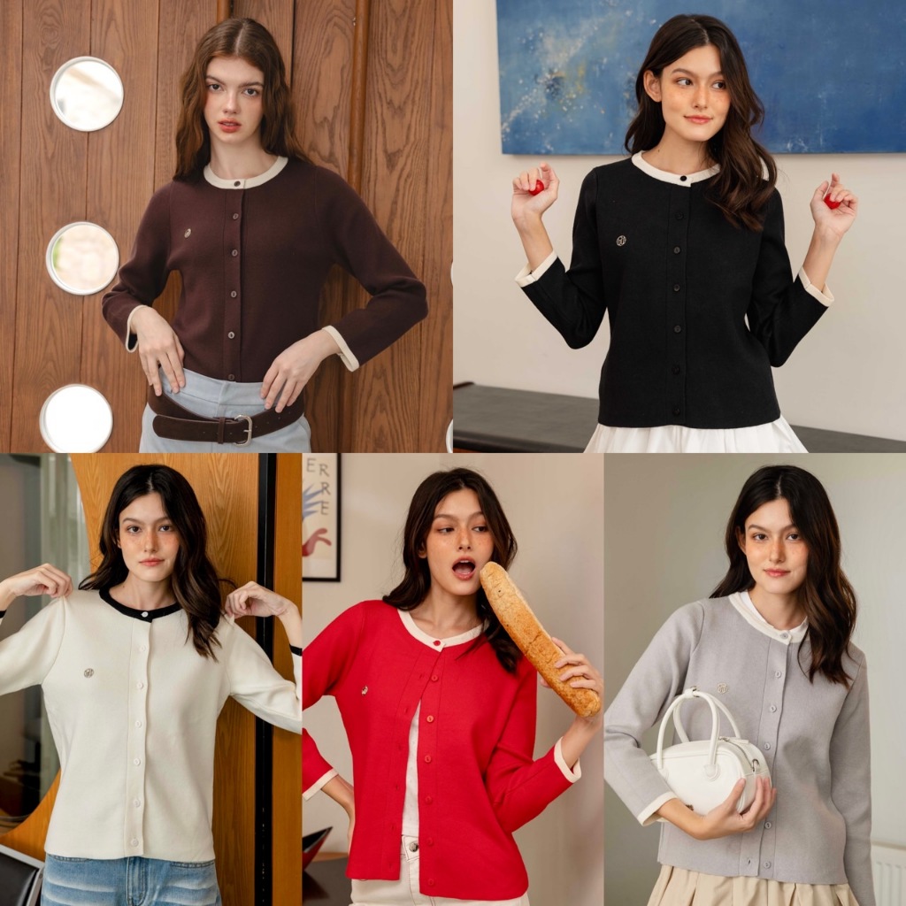 CHUUCHOP - Ronnie Cardigan คาดิแกนไหมพรมแขนยาว ผ้านุ่ม ใส่สบาย มี5สี (C8360)