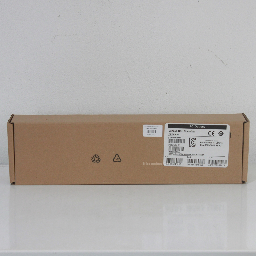 ลำโพง Sound Bar Lenovo [ของใหม่] เสียงดี เชื่อมต่อผ่าน USB Type/Model: 0A36190