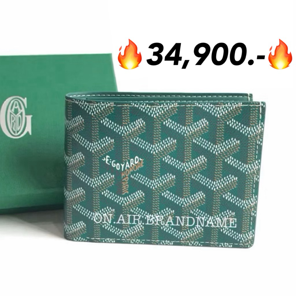 New goyard victoire wallet กระเป๋าสตางค์ สีเขียว ขายดี สวยมาก