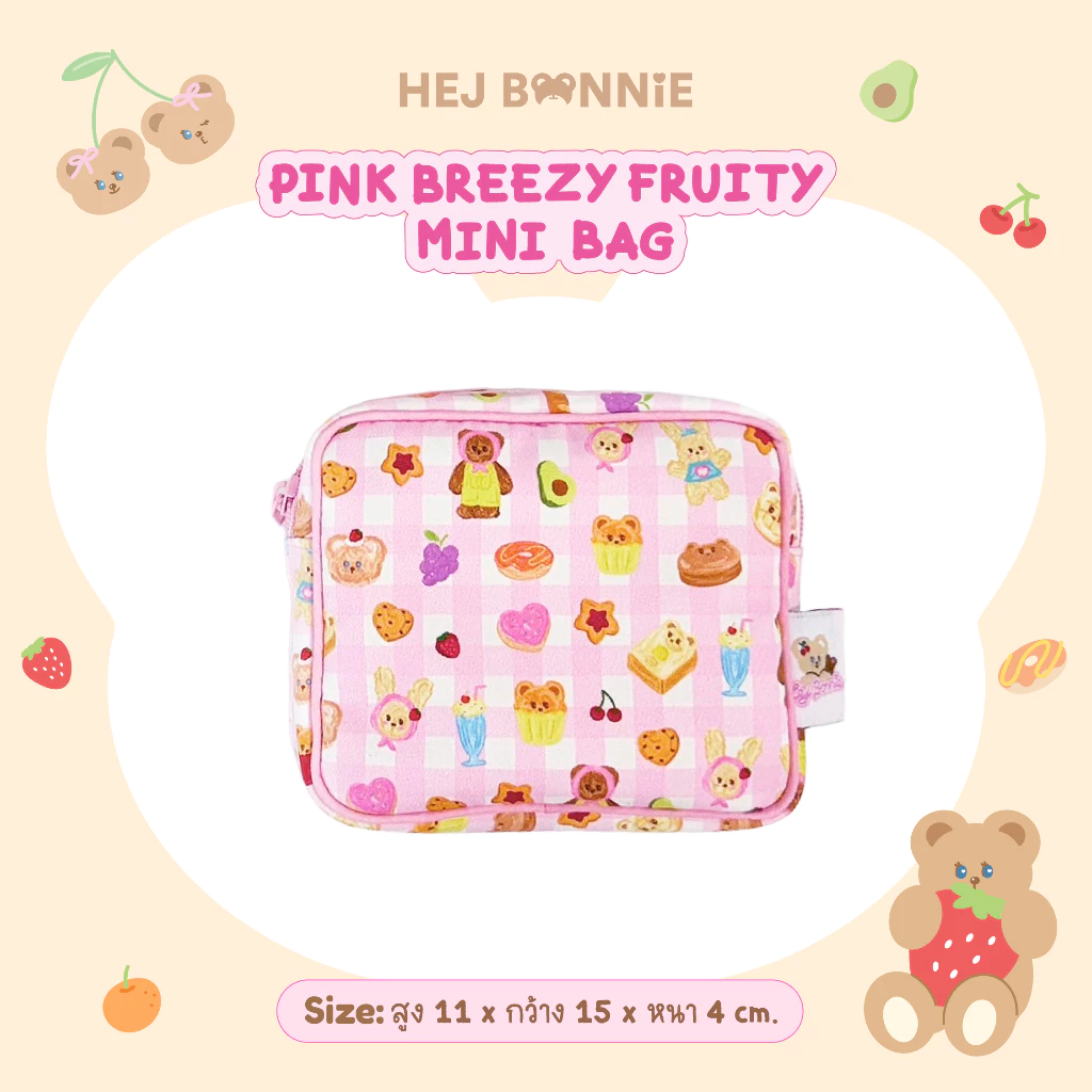 Pink Breezy Fruity Mini Bag l Hej Bonnie Official
