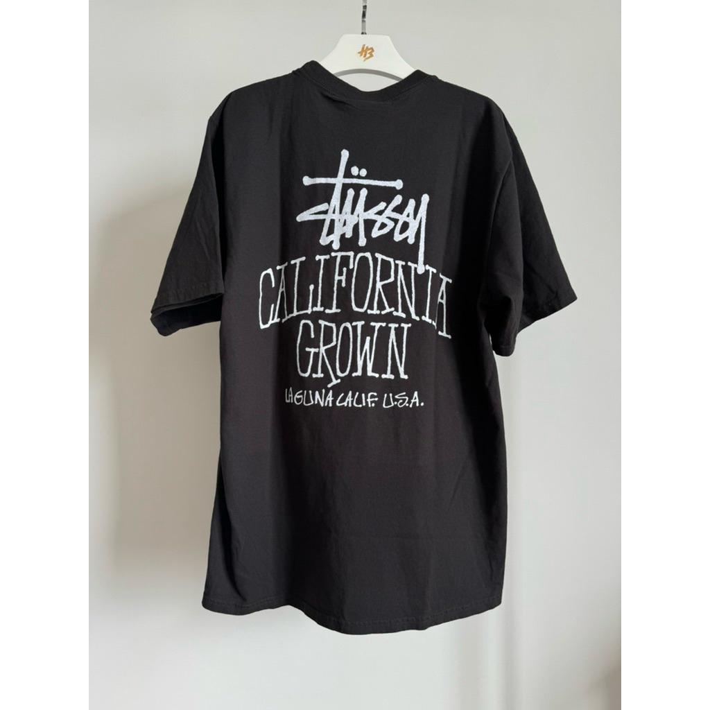 [ของแท้] STÜSSY CALI GROWN TEE PIGMENT DYED FADED BLACK พร้อมส่ง