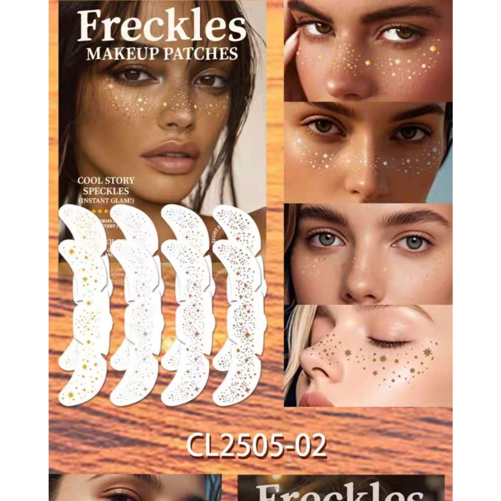 (พร้อมส่งในไทย) สติ๊กเกอร์รอกระกลิตเตอร์เก๋ๆ สำหรับปาร์ตี้ Glitter Face Tattoo