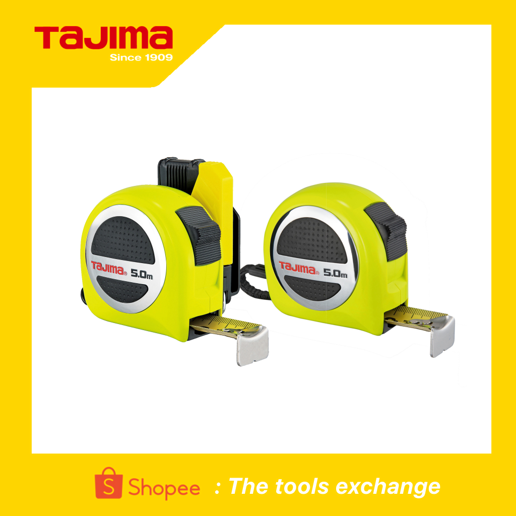 ตลับเมตร Tajima 5 เมตร กันน้ำ มีปลดเร็วและไม่มีปลดเร็ว  ของแท้100%