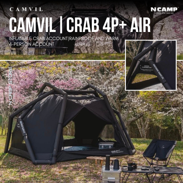 ❗️พร้อมส่ง❗️🇰🇷CAMVIL|CRAB 4P+ AIR|Inflatable Crab Account|Rainproof and Warm|4-person Account|Pre-or
