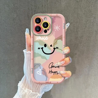 แฟชั่นกราฟิติ ที่มีสีสันยิ้มใบหน้านุ่ม เคส oppoA31 A3s A15 A17 A11 A38 A16 A5s A7 A32 A33 A55 A77 oppoA78 A54 A98 A94 Re