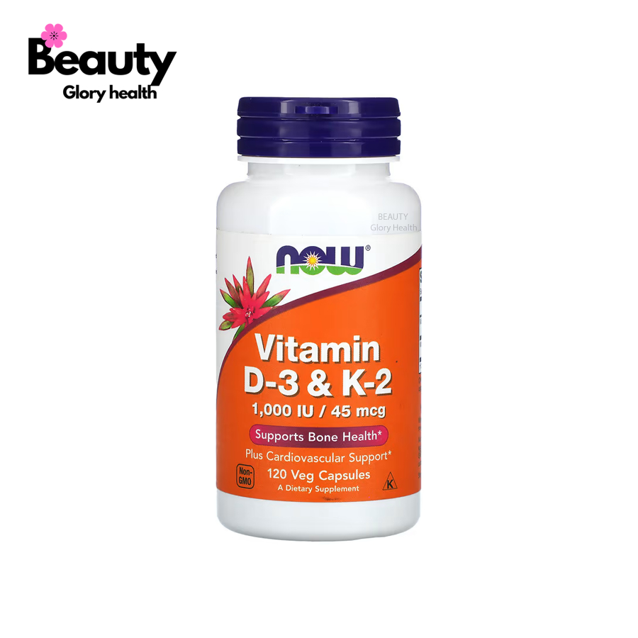 NOW Foods, Vitamin D-3 & K-2, 120 Capsules