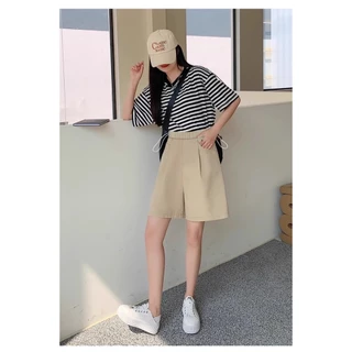 MACHIKO | S18 กางเกงขาสั้นคนท้อง เจน Z มีสายผูกเอว ใส่สบาย ใส่ได้ยันหลังคลอด ตั้งครรภ์