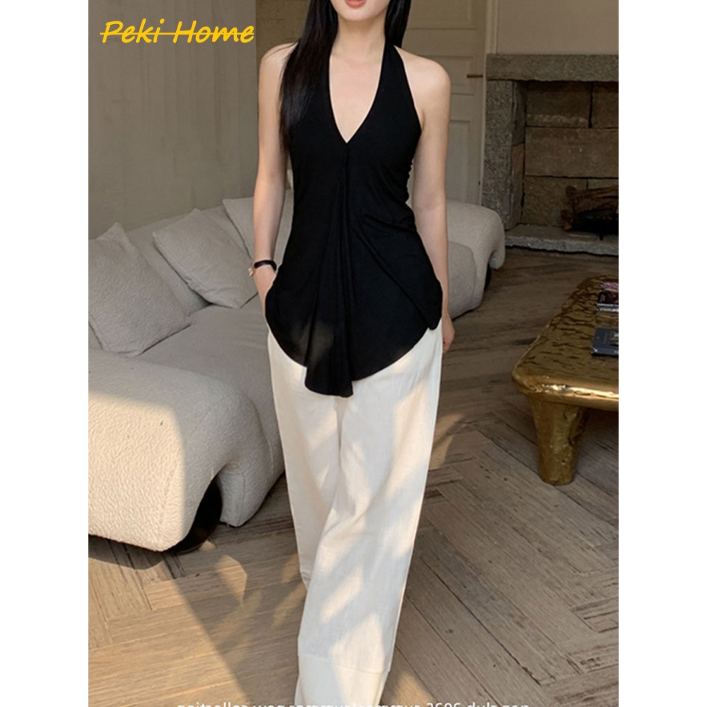 เสื้อกล้ามโชว์หลัง แบบคล้องคอสุดเซ็กซี่