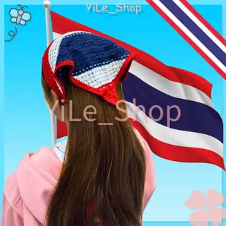 【COD จัดส่งจากไทย】ผ้าพันคอถักลายธงชาติ เหมาะสำหรับท่องเที่ยว เป็นสินค้ามีเอกลักษณ์ แสดงถึงสันติภาพ