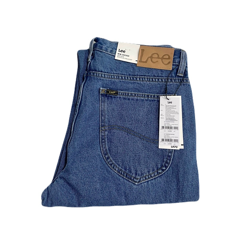 กางเกงยีนส์ Lee รุ่น Chicago สีบลู ฟอก ตะเข็บขึ้นรางสวยๆ ขากระบอกตรง