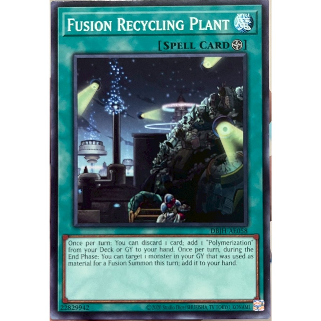Yugioh Asia-Eng [DBJH-AE058] Fusion Recycling Plant (Common) การ์ดยูกิแท้ถูกลิขสิทธิ์