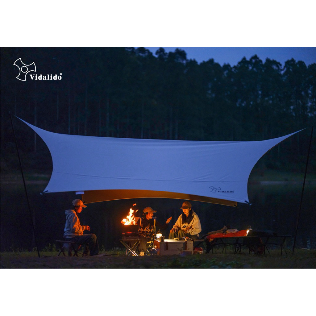 Vidalido Stoking Tarp 300 BlackCoating Adhesive UPF50+++ ฟรายชีท ทาร์ป กันไฟ ผ้าหนาพิเศษ