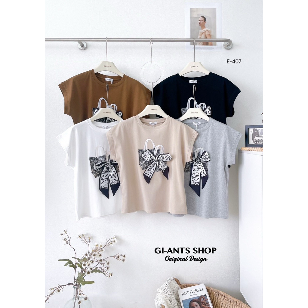 GI-ANTS GI-359 เสื้อคอกลมไหล่ล้ำซกแขน ดีเทลสวยมาก