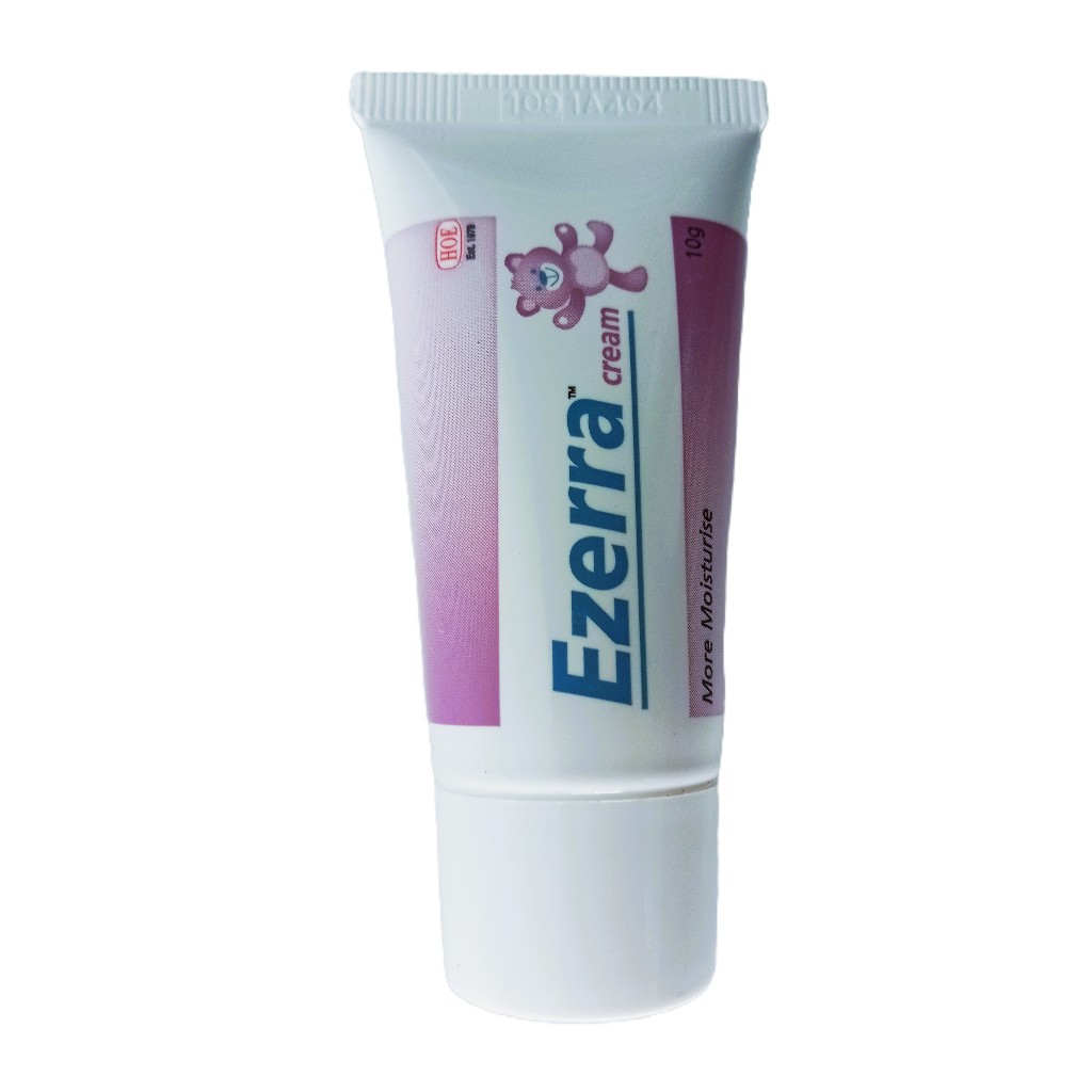 Ezerra Cream 10 กรัม ครีมบำรุงผิวแพ้ง่าย ผิวแห้ง ผื่นคัน สำหรับเด็กและผู้ใหญ่ (ไม่มีสเตียรอยด์)