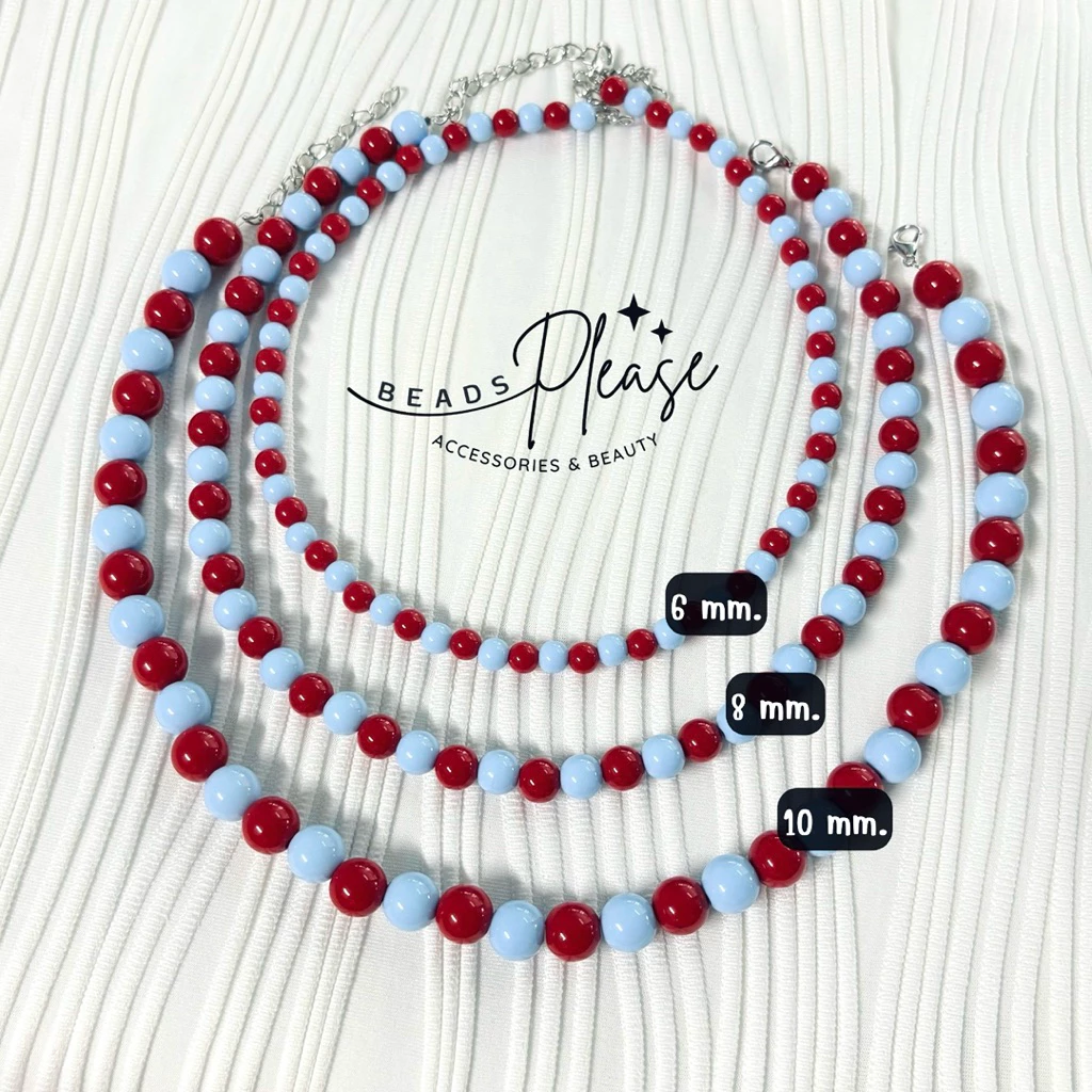 สร้อยคอลูกปัด Bubble necklace 🫧 สร้อยคอลูกปัดเม็ดใหญ่ สร้อยคอลูกปัดอะคริลิค พร้อมส่งจากไทย 🇹🇭