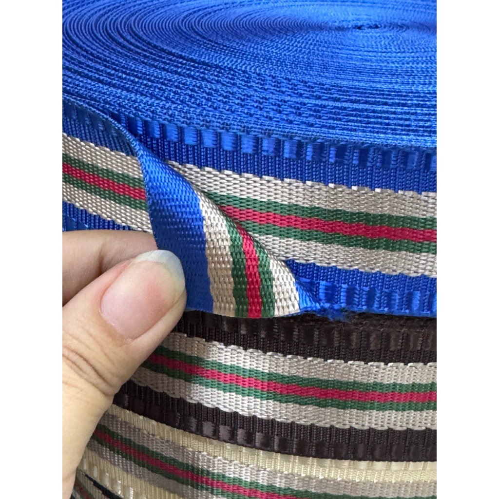 (1 หลา) สายนิรภัยไนล่อน สำหรับเบลท์รถยนต์ เข็มขัดนิรภัย seat belt สายรัดกระเป๋าสาย ไนลอนเรียบ+ก้างปลา/สายเบลท์ ราคา ถูกที่สุด ดีลบีเคเค แกลเลอรีภาพที่ 4