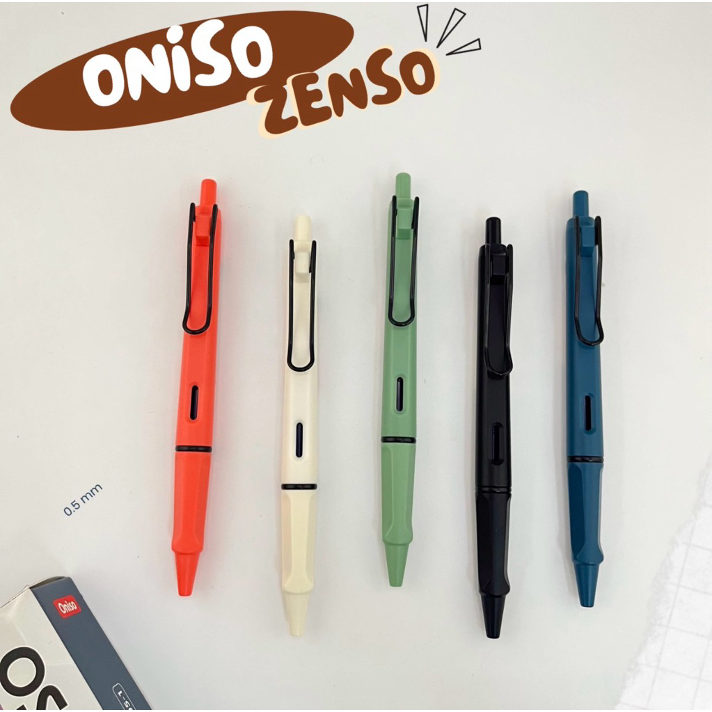 Oniso ปากกาหมึกเจล รุ่น Zenso #ONI-TJ005 ขนาด 0.5 มม. หมึกน้ำเงิน กันน้ำ (ราคาต่อ1 ด้าม)