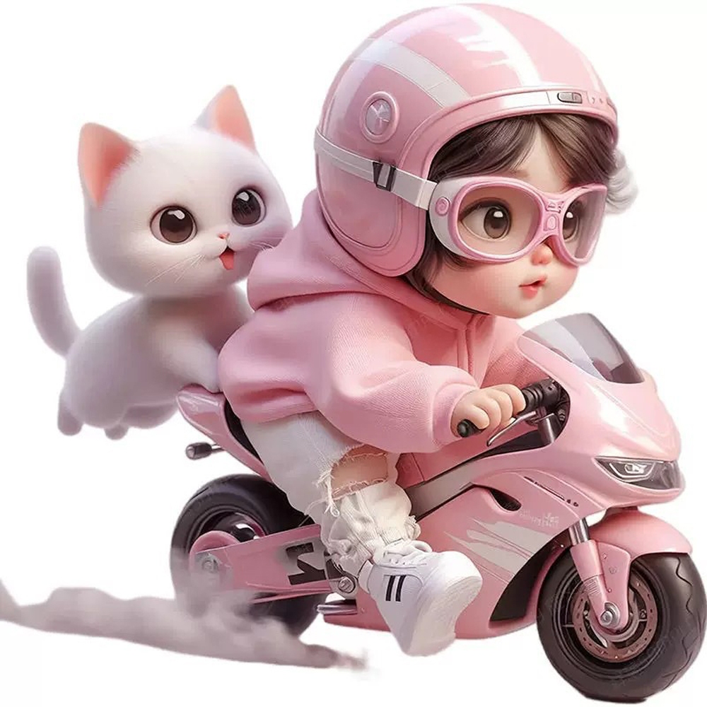 🔥ส่งจากไทย🔥  สติ๊กเกอร์ติดรถ สติ๊กเกอร์ตกแต่งห้อง เด็กผู้หญิงการ์ตูนน่ารักๆ ติดรถมอเตอร์ไซค์ รถยนต์ไฟฟ้า กันรอยขีดข่วน