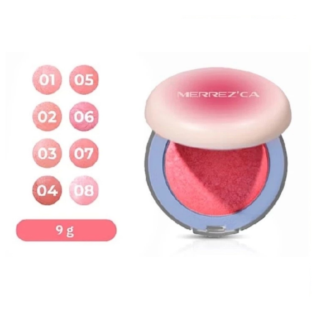 Merrez'ca Turn On Blush 9g  เมอร์เรซกา เทิร์น ออน บลัช บรัชออนเนื้อโกลว์