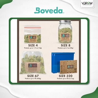 Boveda ReFresh 8G 62% RH ถุงซีลแยก ช่วยรักษาคุณภาพดอกสมุนไพร 14–28 กรัม ได้ยาวนาน