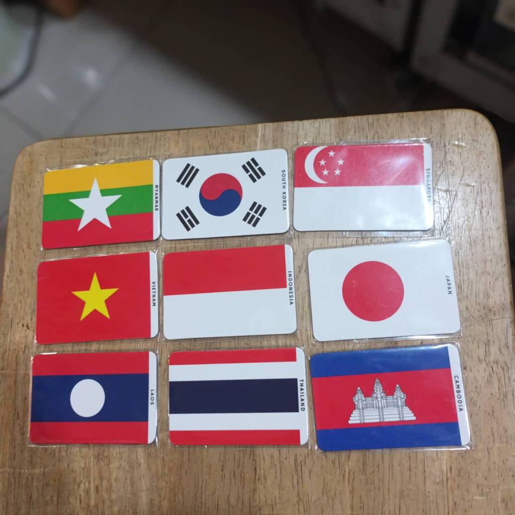 MAGNET PLATE THAILAND LAOS VIETNAM PHILIPPINES CAMBODIA JAPAN KOREA INDONESIA MALAYSIA MYANMAR แผ่นแ