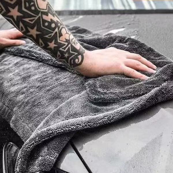 cozyผ้าขนหนูไมโครไฟเบอร์สำหรับล้างรถผ้าทำความสะอาดรถยนต์ผ้าเช็ดรถหนา 1300Gผ้าเช็ดตัวผ้าไมโครไฟเบอร์แบบไร้ขอบหนา - รูปที่ 3