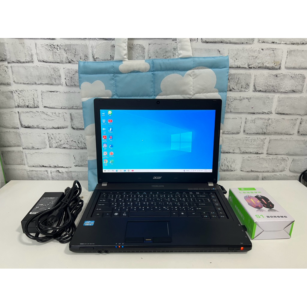 โน๊ตบุ๊คมือสอง / Acer TravelMateI P643 / i5 Gen3/SSD 120gb + HHD 500gb/แรม 8gb/แบตไม่ไฟ/สินค้ามีรับป
