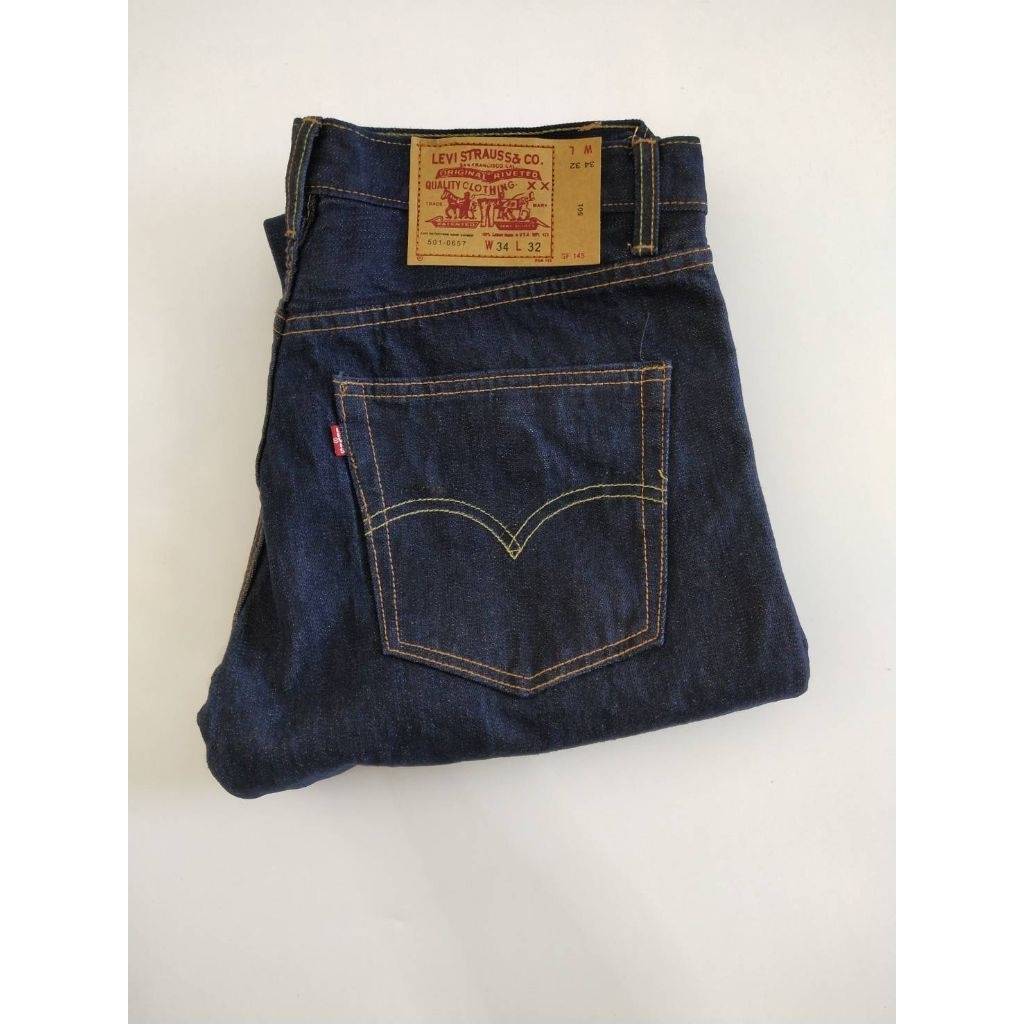 ยีนส์ริมแดง  รุ่น 0657ผ้าซักนุ่มผ้าหนา16 oz