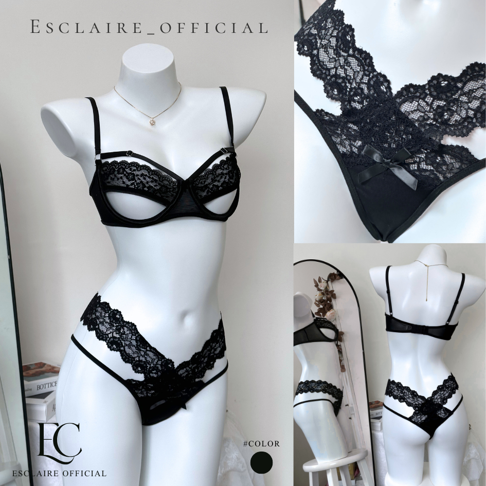 「 ✦ Esclaire.Official ✦  」🇹🇭 พร้อมส่งในไทย ส่งด่วน ชุดชั้นในลูกไม้ ชั้นในซีทรู ชุดชั้นในผู้หญิง