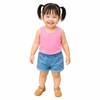 เสื้อกล้าม เด็กชาย-เด็กหญิง 16 สี 3 ไซส์ ผ้าคอตตอนสีพื้น Tank Tops for Kids unisex