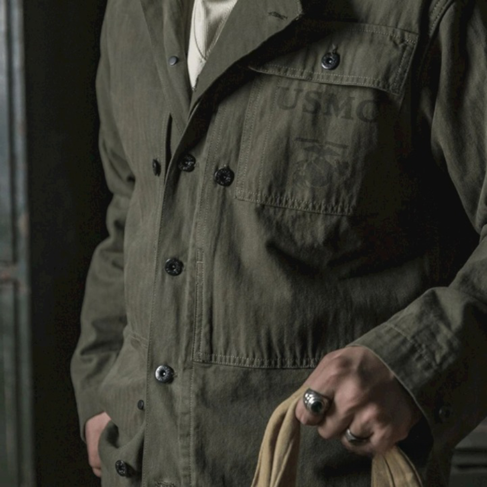 📌 เสื้อแจ็คเก็ต USMC P-44 HBT Utility Combat Jacket📌