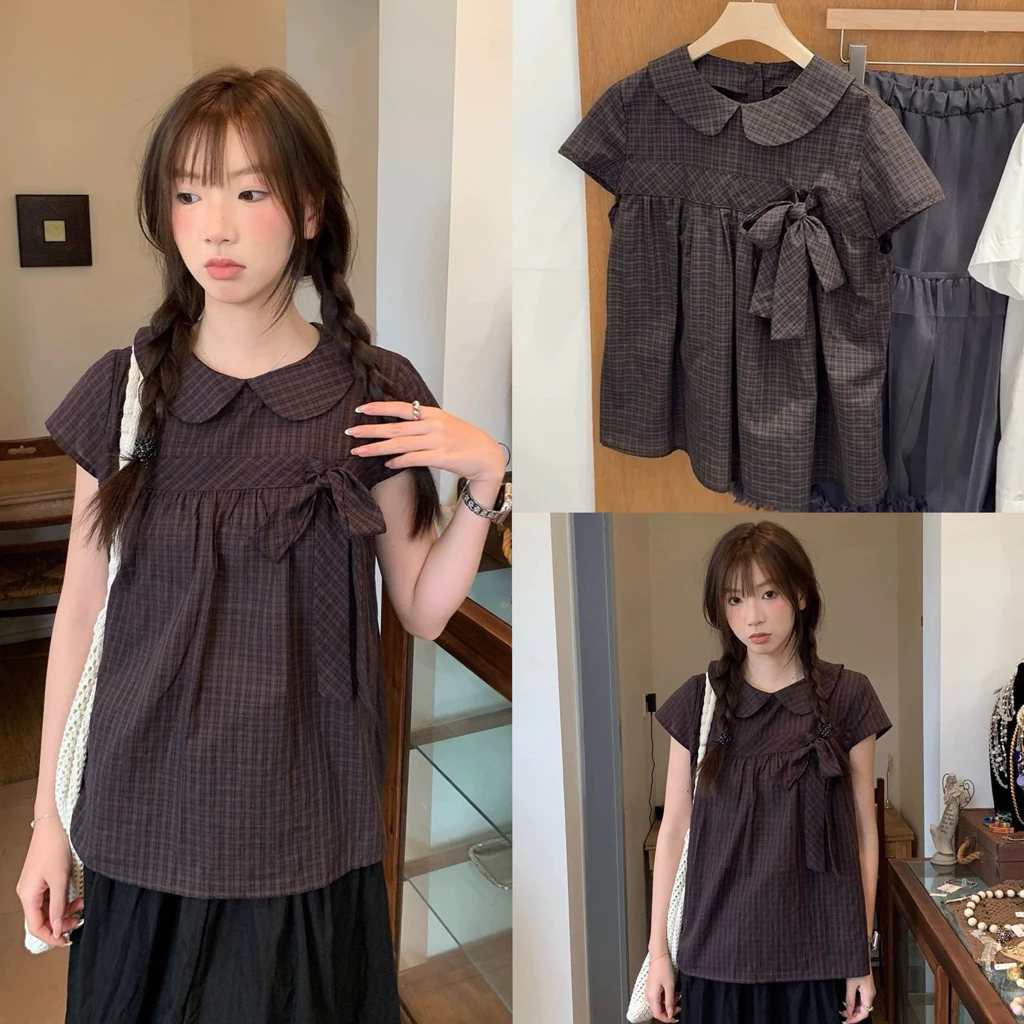 Somedays l 🐰Choco Blouse เสื้อแขนสั้นสไตล์พส.เกา พส.ญป. ที่เกากำลังฮิตมากๆ