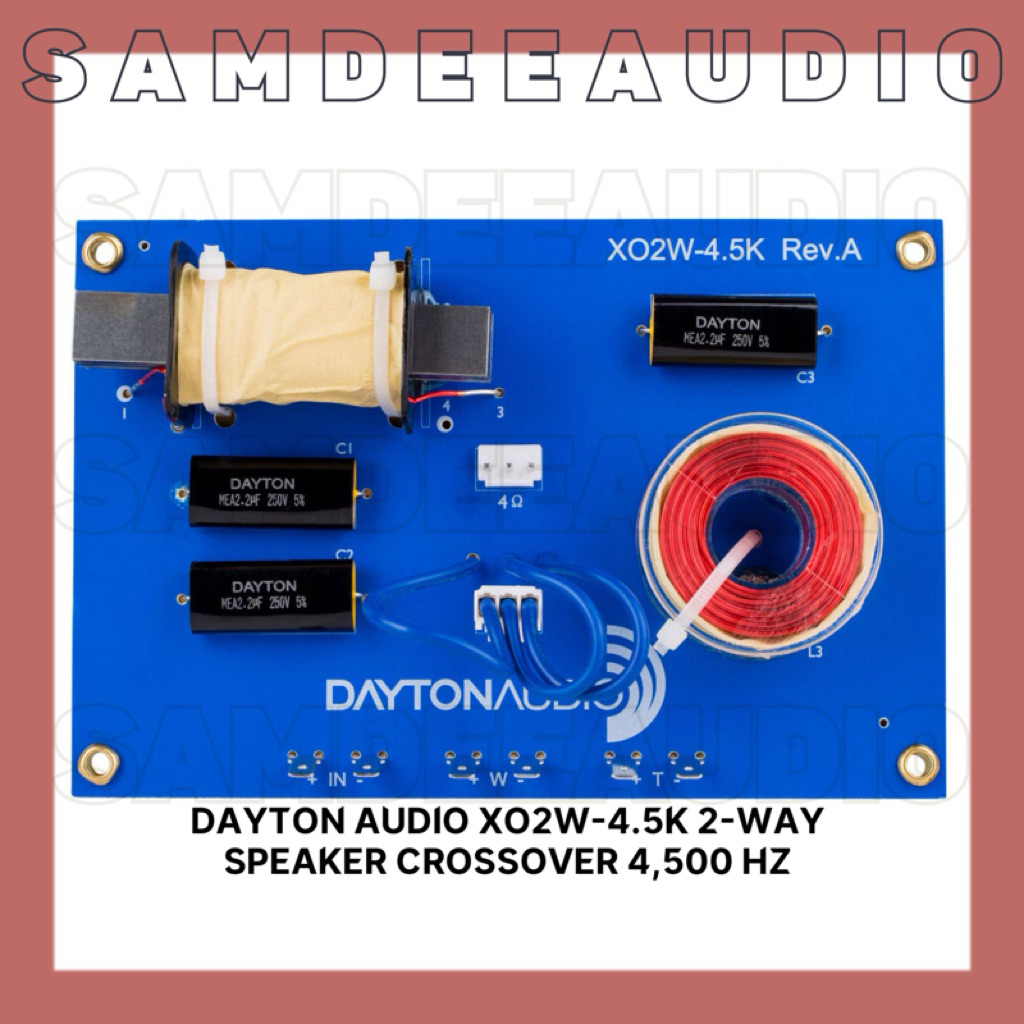 Dayton Audio XO2W-4.5K 2-Way Speaker Crossover 4,500 Hz(ราคาต่อ1ชุด)