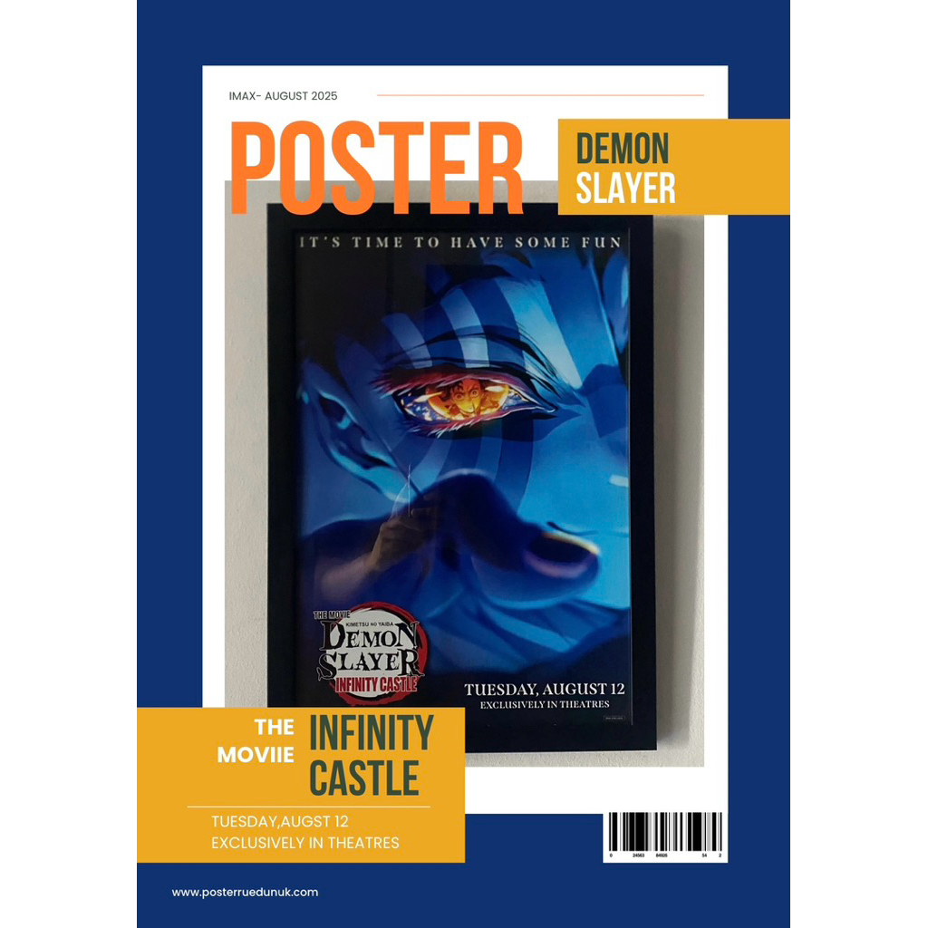 IMAX DEMON SLAYER ( AKAZA )โปสเตอร์ IMAX พร้อมกรอบ