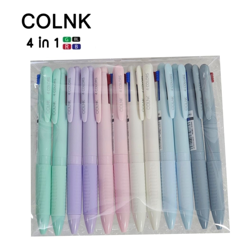 ปากกาหมึกลูกลื่น 4สี COLNK 4in1 GP-883 (แพ๊ค6ด้าม)(12ด้าม)